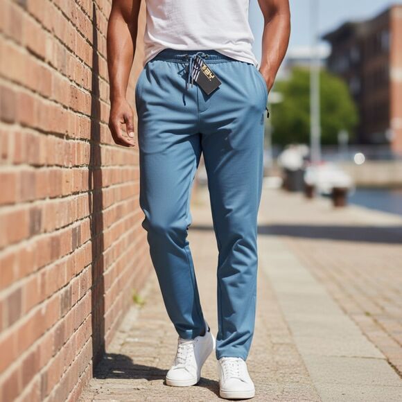 TBY Outdoor Sports Pants Mens XXL 30 Inseam Blue Stretch Waist Hiking NEW - Picture 1 of 9